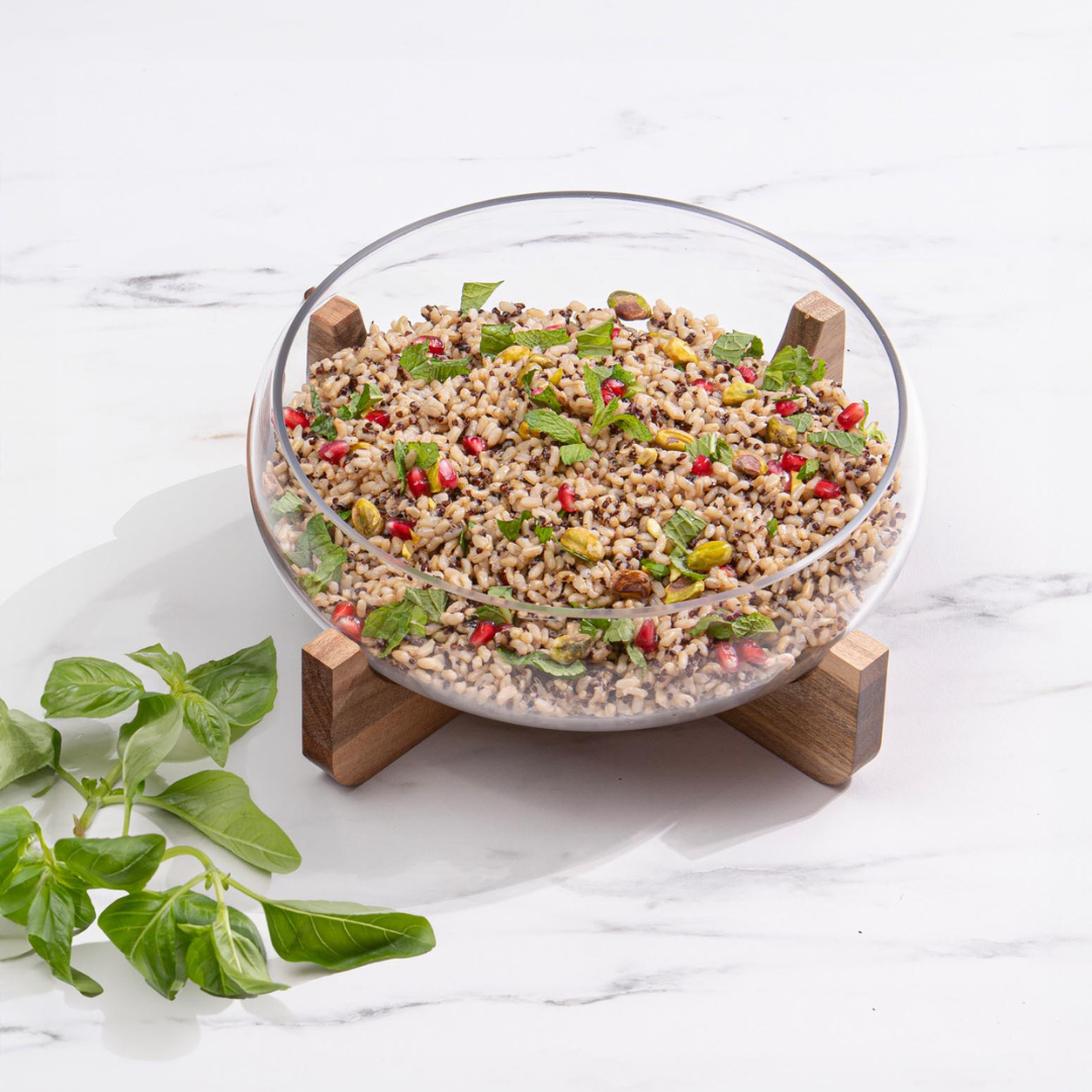 Gather Glass & Acacia Salad Bowl – Ladelle