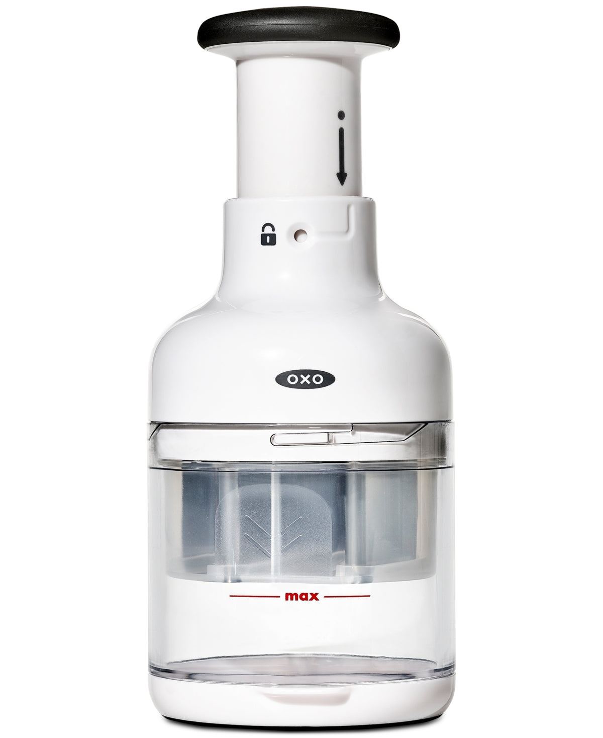 OXO Good Grips Food Chopper Stainless Steel White - press-chop kitchen tool