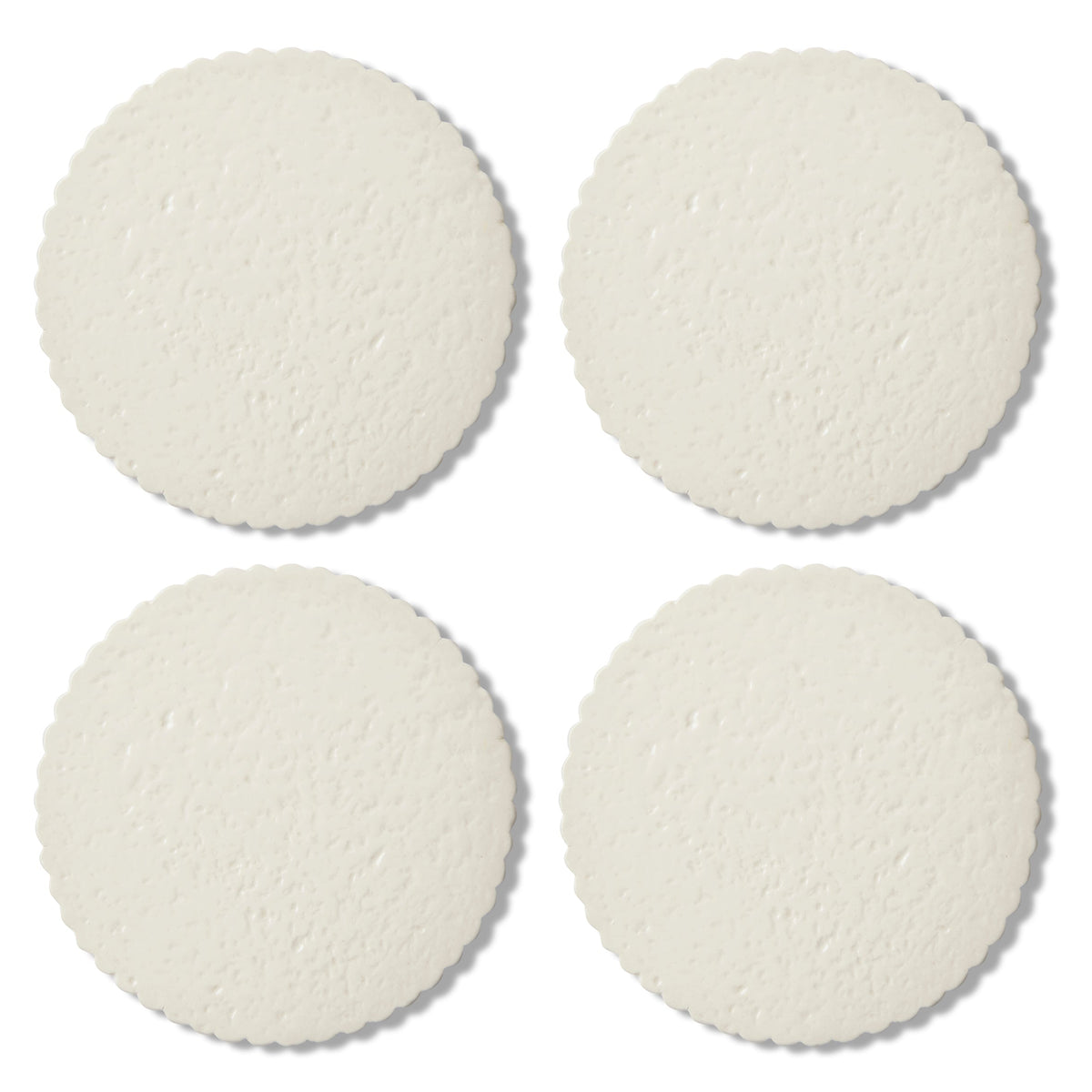 Ceramic Scallop Coaster Set of 4 D10x0.8cm
