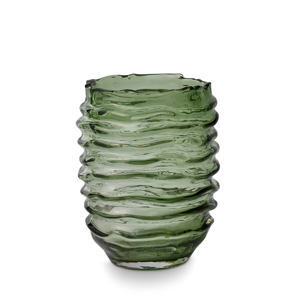 Glass Vase Small 17.5x22cm – Green