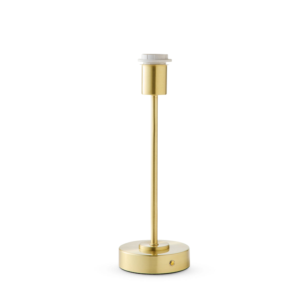 Lucia Gold Lamp with White Pleated Shade