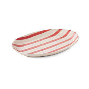Oval Platter Large 41x28x4cm – Navira Rosewood Stripe