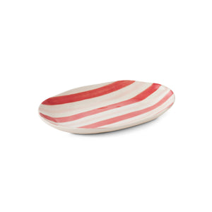Oval Platter Small 28.5x19.5cm – Navira Rosewood Stripe