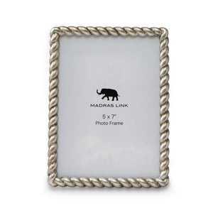 Photo Frame 5x7" – Antique Silver Rope