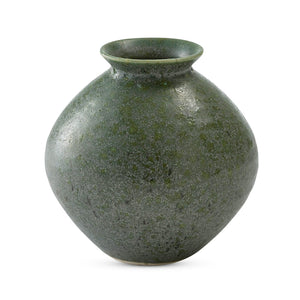 Madras Link Hans reactive glaze vase in dark green
