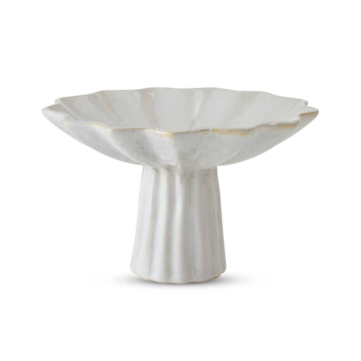 High Footed Bowl D30xH19.5cm – Carey Reactive Ivory