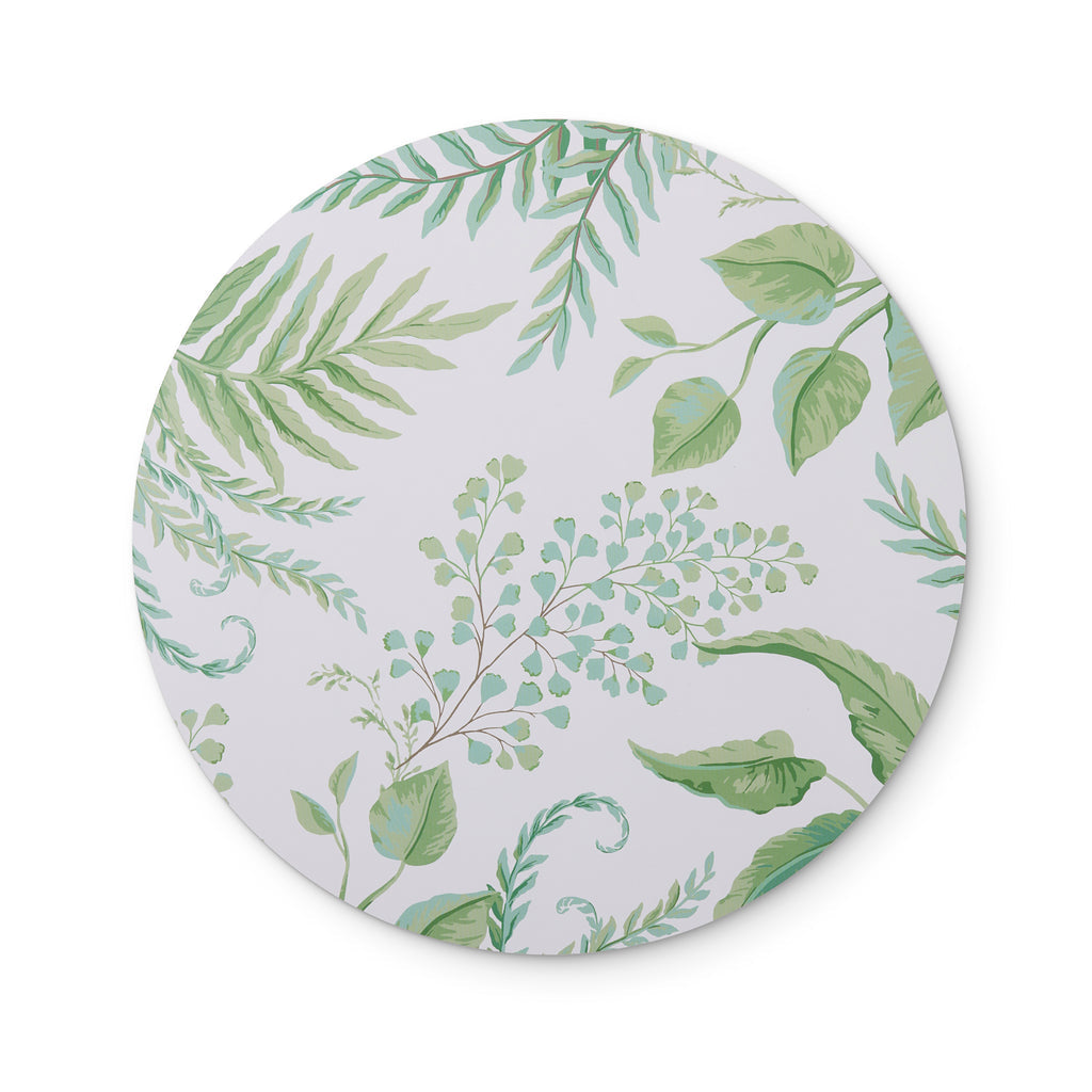 Madras Link Fern Round Hard Placemat Set of 4 - botanical tableware