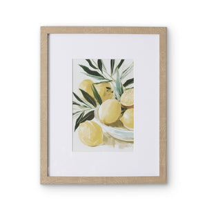 Madras Link Lemon Bowl Framed Print 33x41cm - wall art in white frame