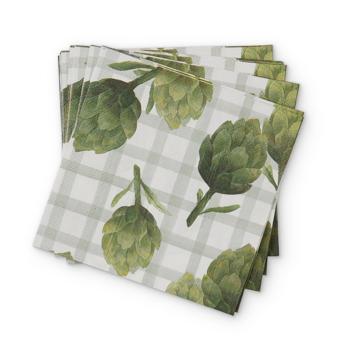 Madras Link Artichoke Paper Napkin Set of 20 - printed dinner napkins