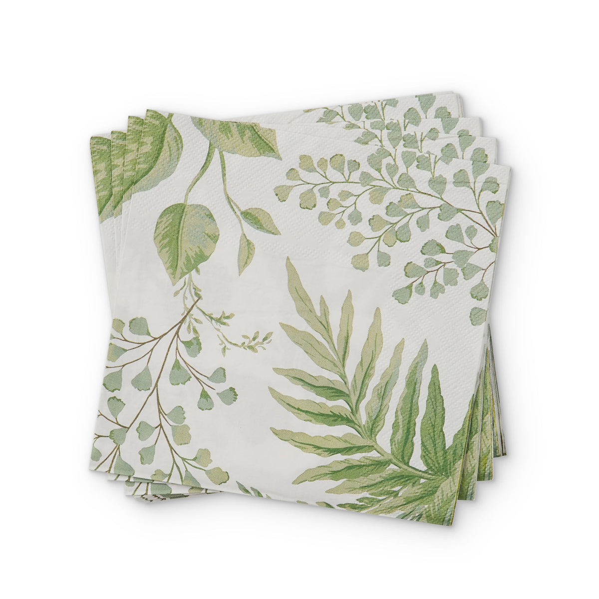 Madras Link Fern Green Blue Paper Napkin Set of 20 - printed dinner napkins