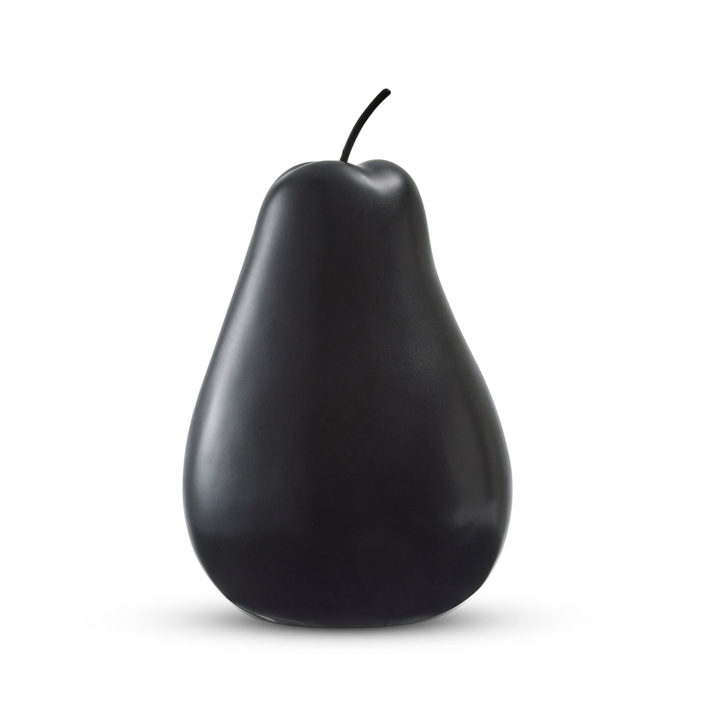 Madras Link Bartlett Decorative Pear Black - ceramic home decor accent
