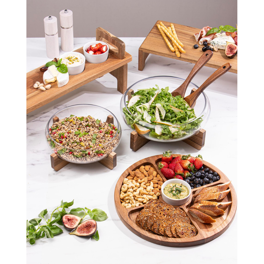 Gather Glass & Acacia Salad Bowl – Ladelle