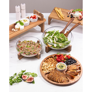Gather Glass & Acacia Salad Bowl – Ladelle
