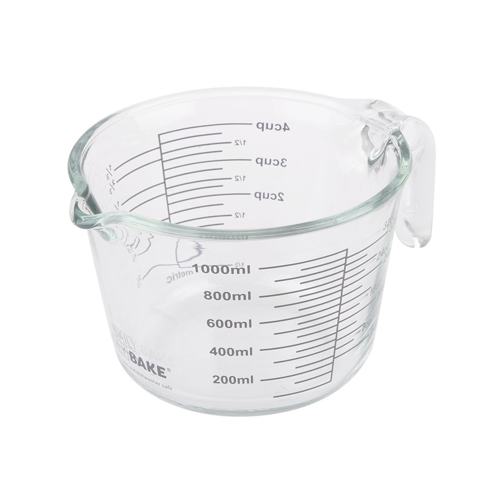 Daily Bake Borosilicate Glass Measuring Jug 1 Litre - oven safe Australian kitchenware