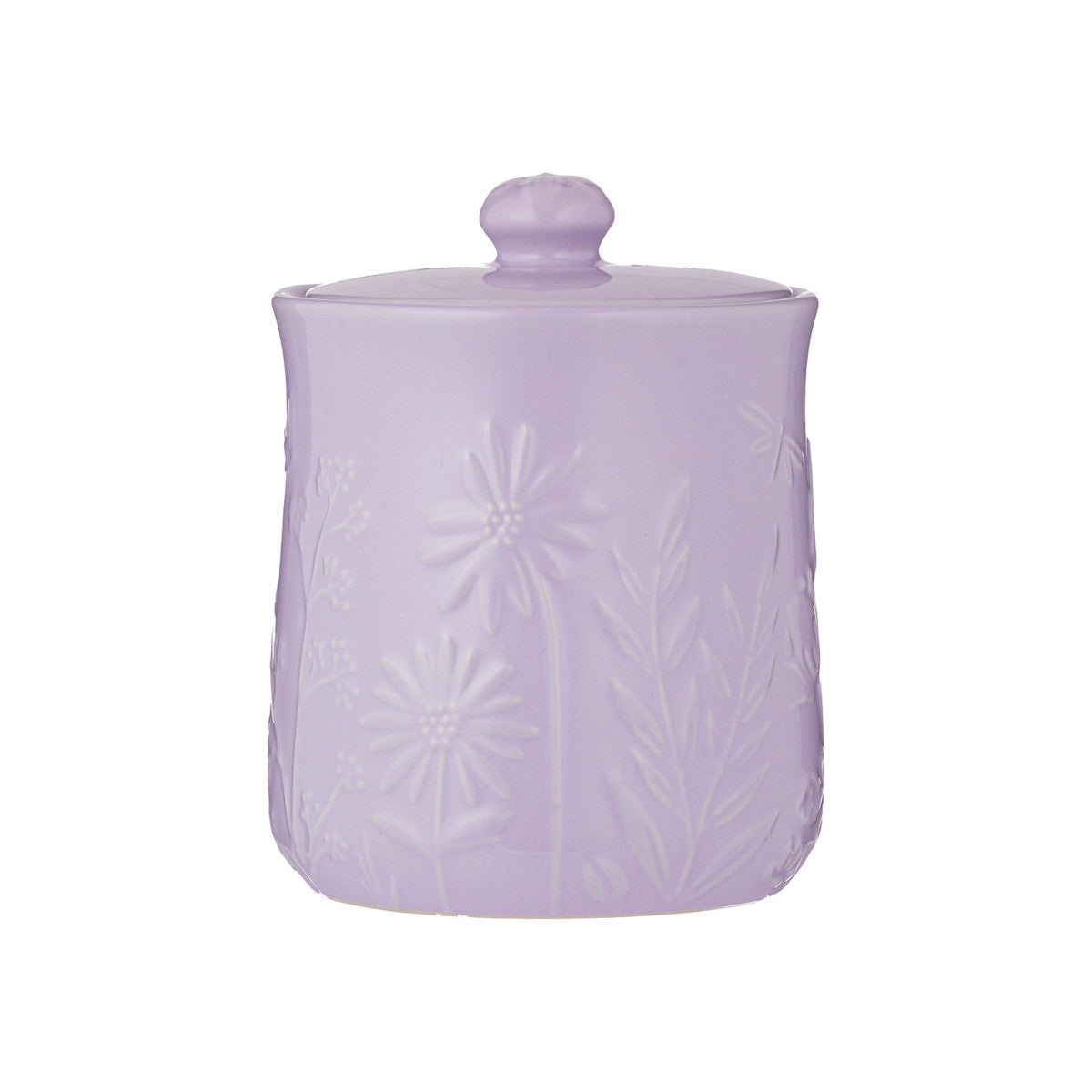 Mason Cash In The Meadow storage jar lilac — airtight stoneware pantry jar