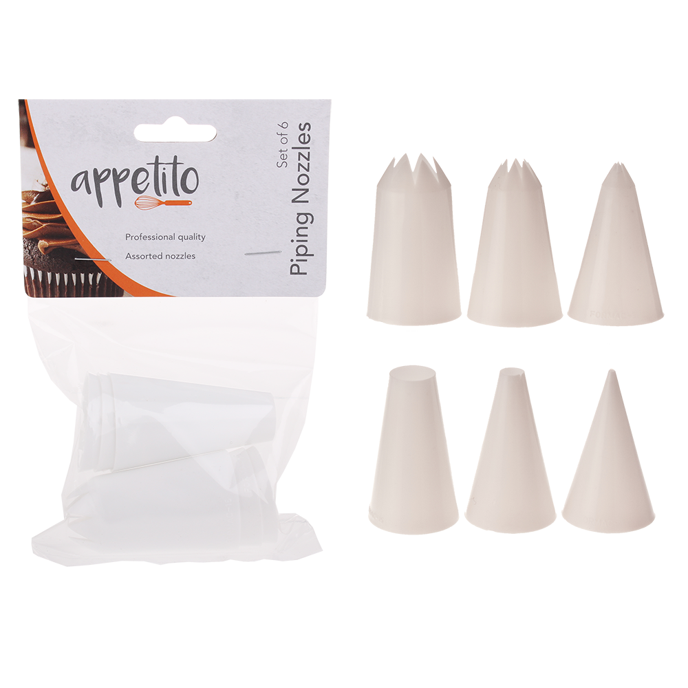 Assorted Piping Nozzles Set of 6 – Appetito