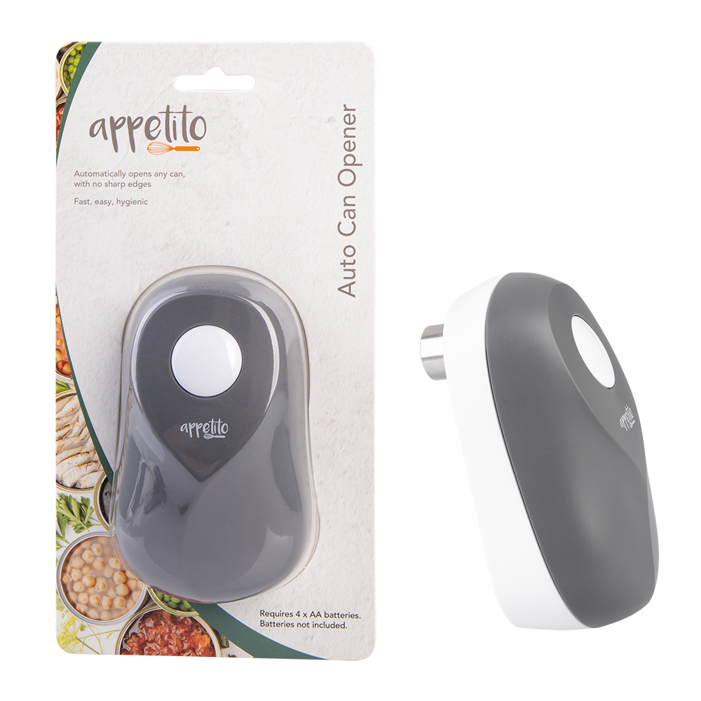 Touch and Go Auto Safety Can Opener Charcoal & White - kitchen gadget