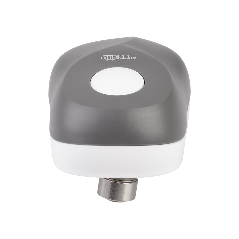 Touch and Go Auto Safety Can Opener Charcoal & White - close up