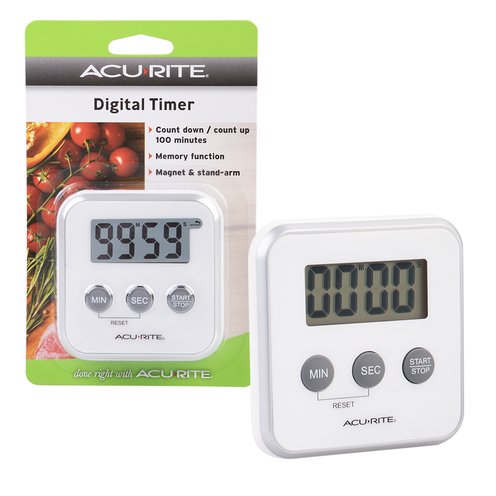 Acurite Digital Timer 100 Minutes White - kitchen timer