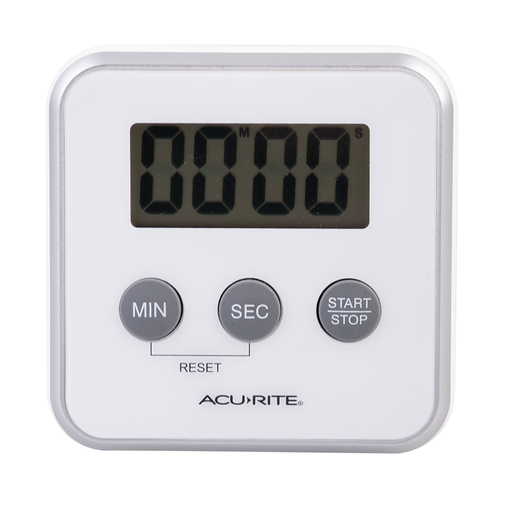 Acurite Digital Timer 100 Minutes White - in use
