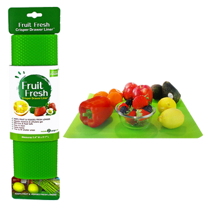 Grand Fusion Fruit Fresh Crisper Drawer Liner Set of 2 Green - crisper drawer liner