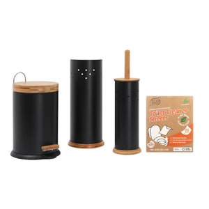 3-in-1 Bathroom Set Black - White Magic Eco Basics