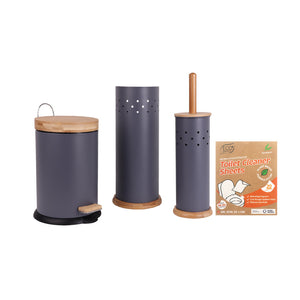 3-in-1 Bathroom Set Black - White Magic Eco Basics