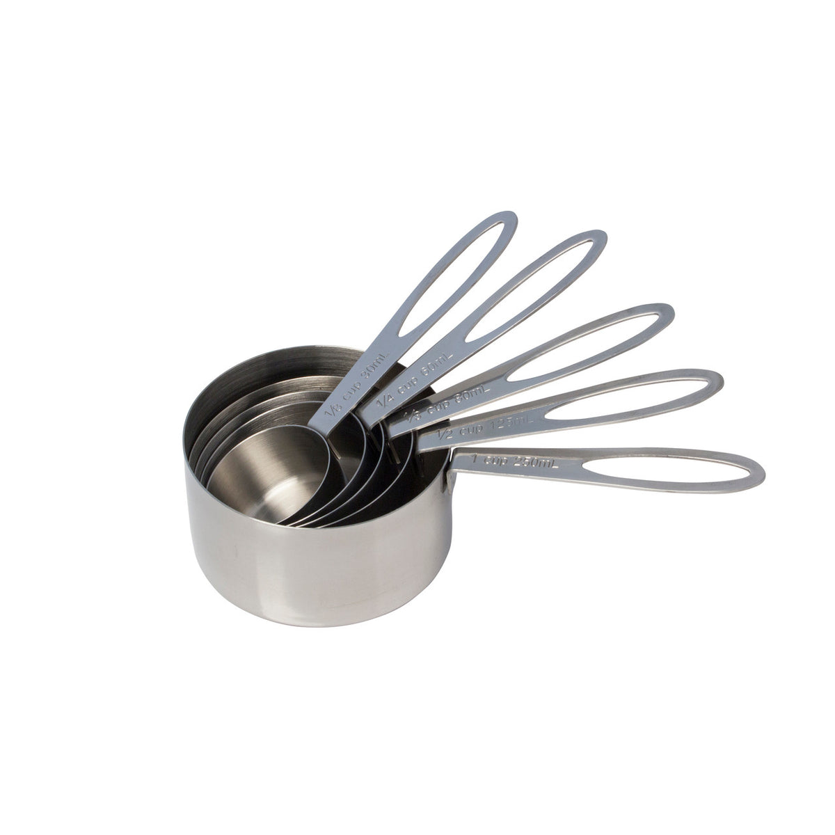 Cuisena Stainless Steel Measuring Cups Set of 5 - kitchen baking essentials