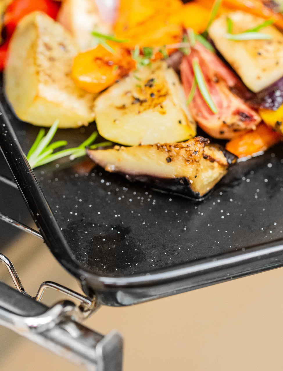 Vitreous Enamel Baking Tray Black 39×27cm