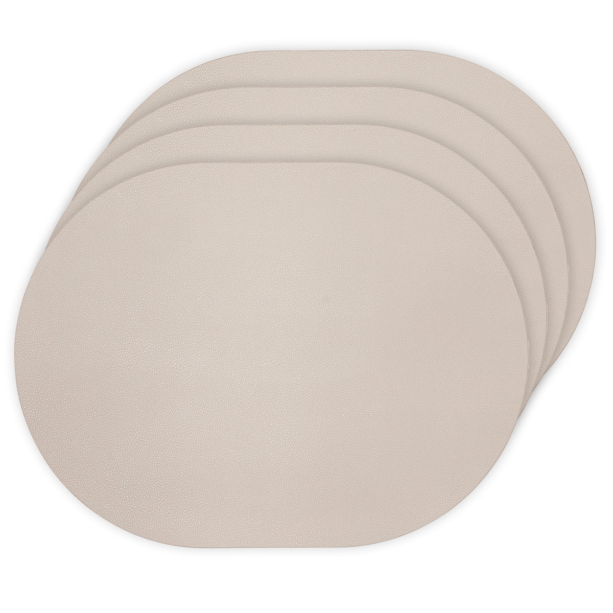 Ladelle Hugo Oval Stone 4pk Placemat - dining table placemat set