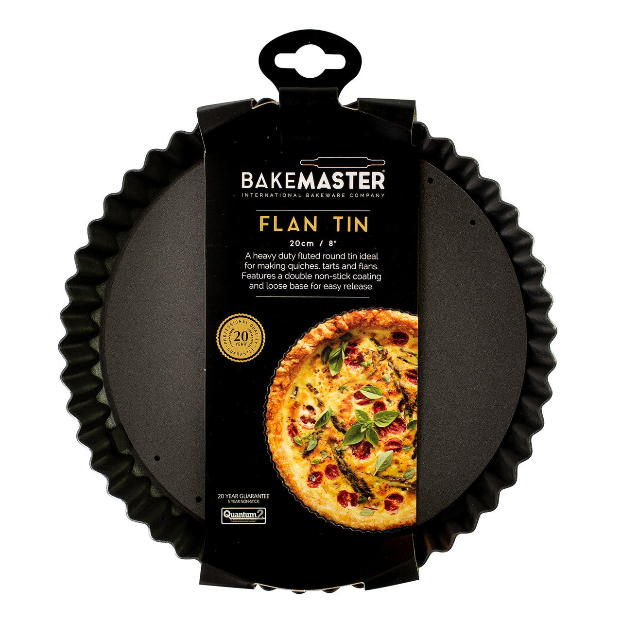 Bakemaster Non Stick Loose Base Round Quiche Pan 25cm - loose base detail