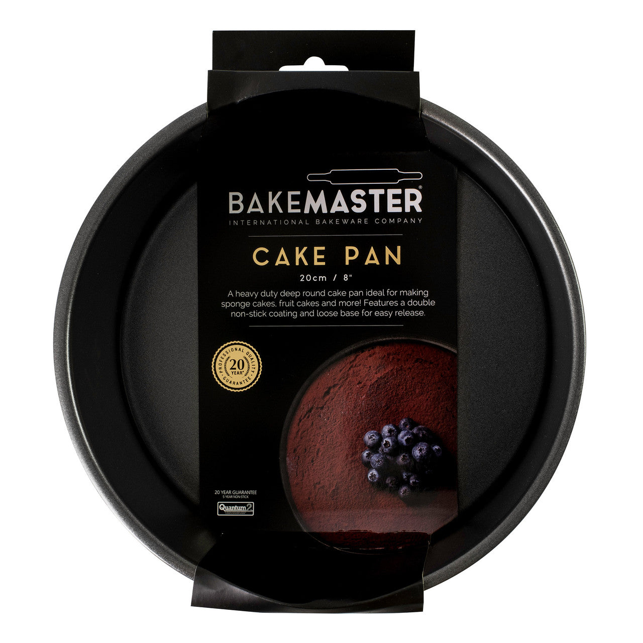 Bakemaster Loose Base Round Deep Cake Pan 20cm - alternate angle