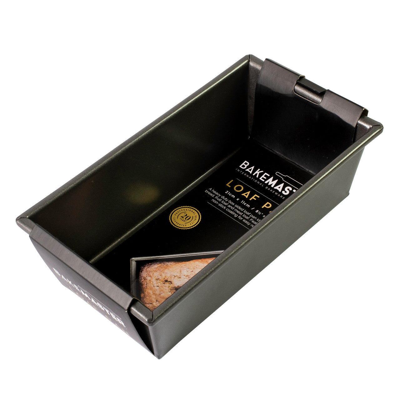 Bakemaster Box Sided Loaf Pan 21cm - side profile detail