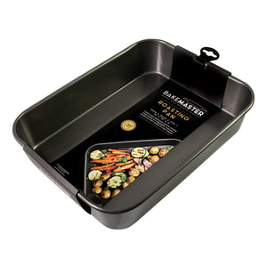 Bakemaster Deep Roasting Pan 34cm - high side detail