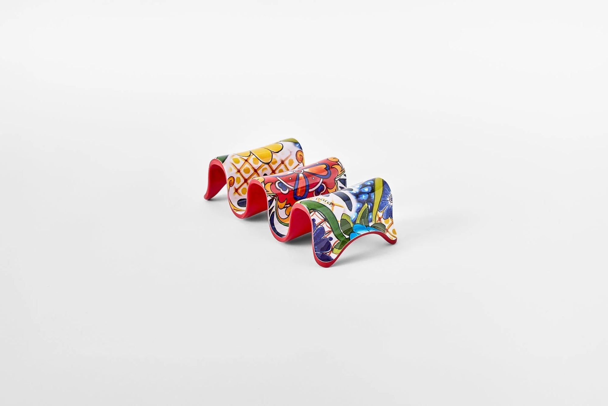 Prepara Taco Holder Red Melamine Reversible