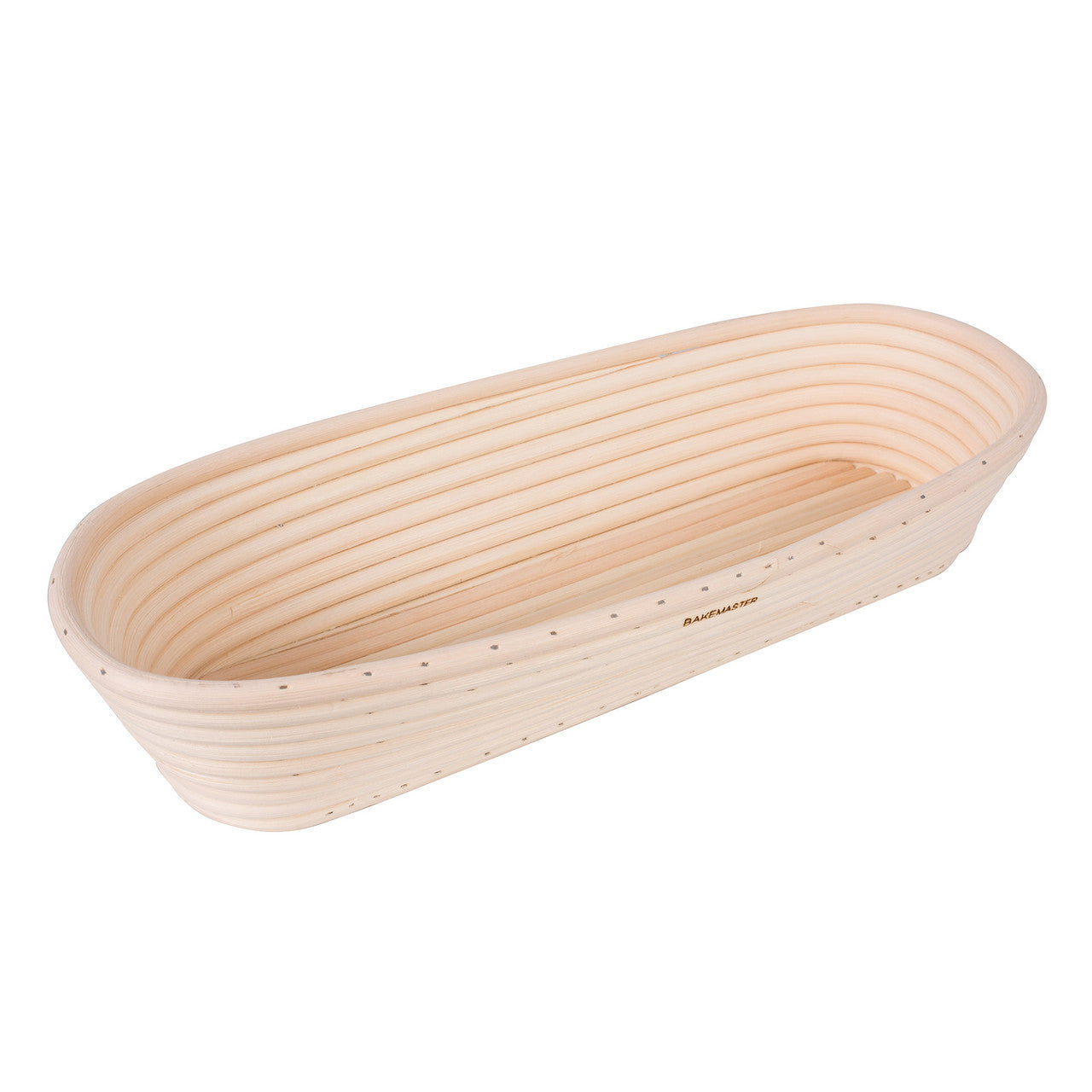 BakeMaster Large Oval Rattan Proving Basket 35x15cm - sourdough banneton