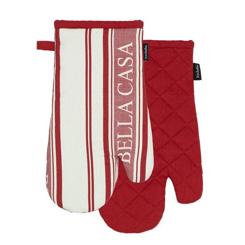 Bella Casa Oven Mitt Set of 2 – Ladelle, red product shot
