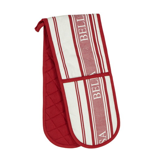 Bella Casa Double Oven Mitt – Ladelle, red product shot