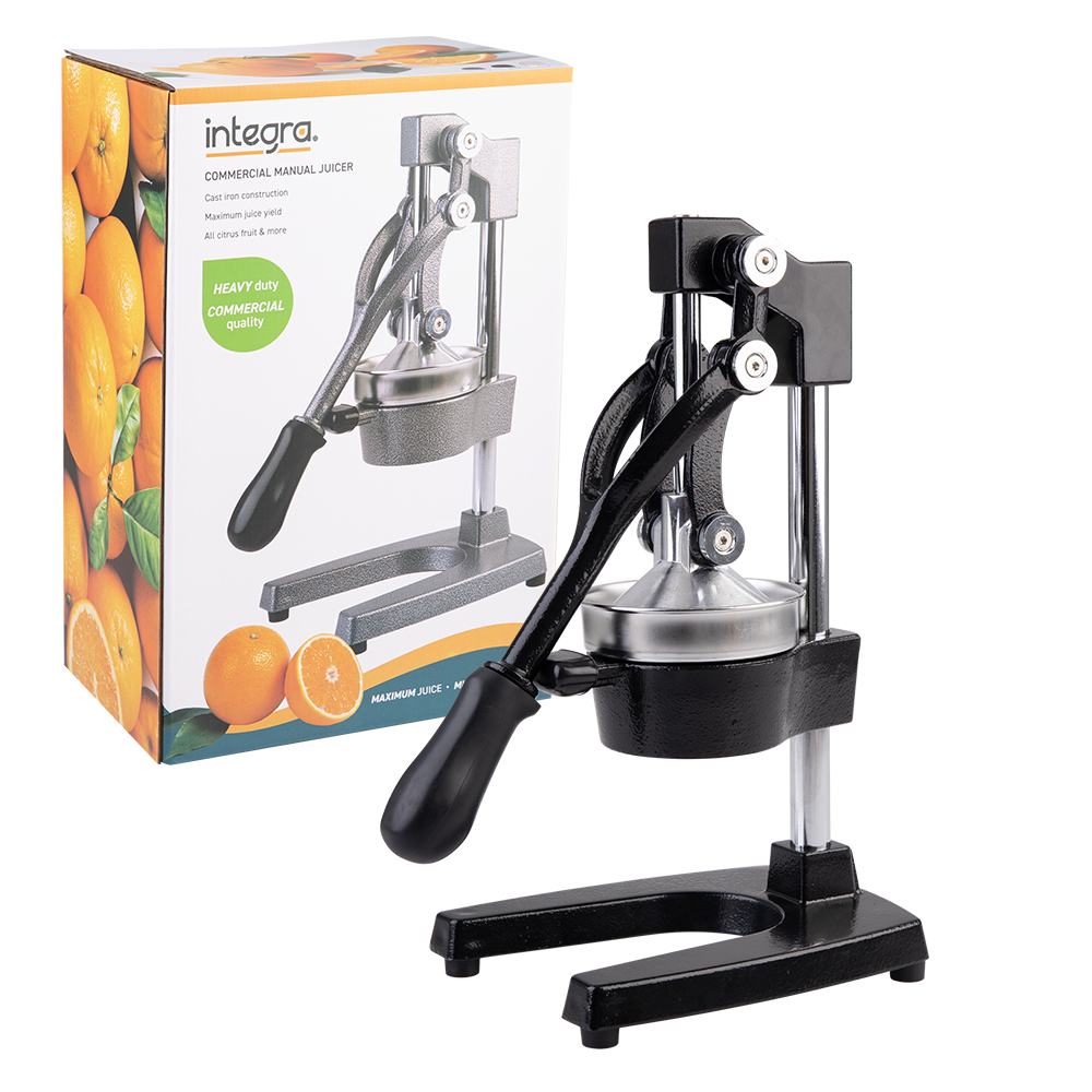 Integra Cast Iron Manual Juicer Matte Black - top view