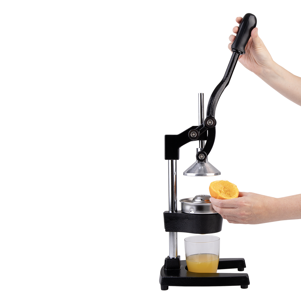 Integra Cast Iron Manual Juicer Matte Black - close up