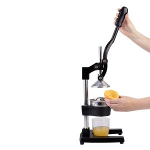 Integra Cast Iron Manual Juicer Matte Black - close up