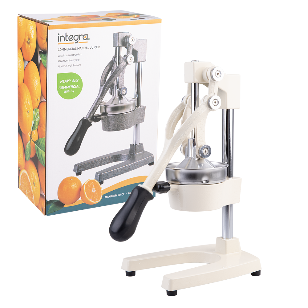 Integra Cast Iron Manual Juicer White - top view