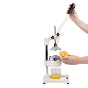 Integra Cast Iron Manual Juicer White - close up