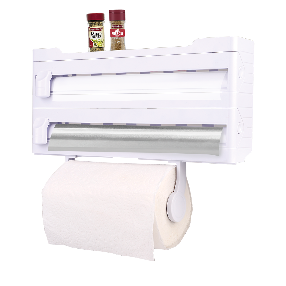 Appetito Wall Mount Kitchen Roll Dispenser White - Australian kitchen organisation (image 4)