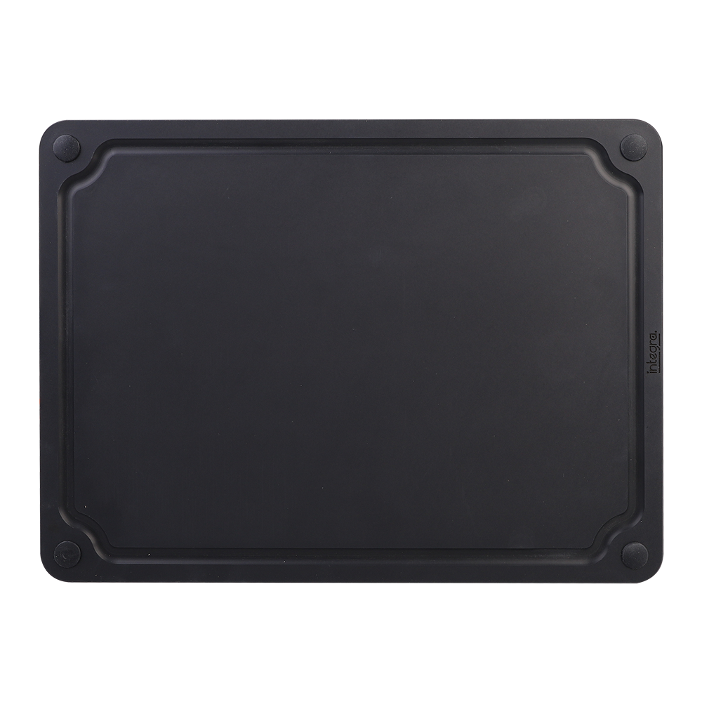 Integra Wood Fibre Cutting Board 37cm Black - reversible kitchen chopping board