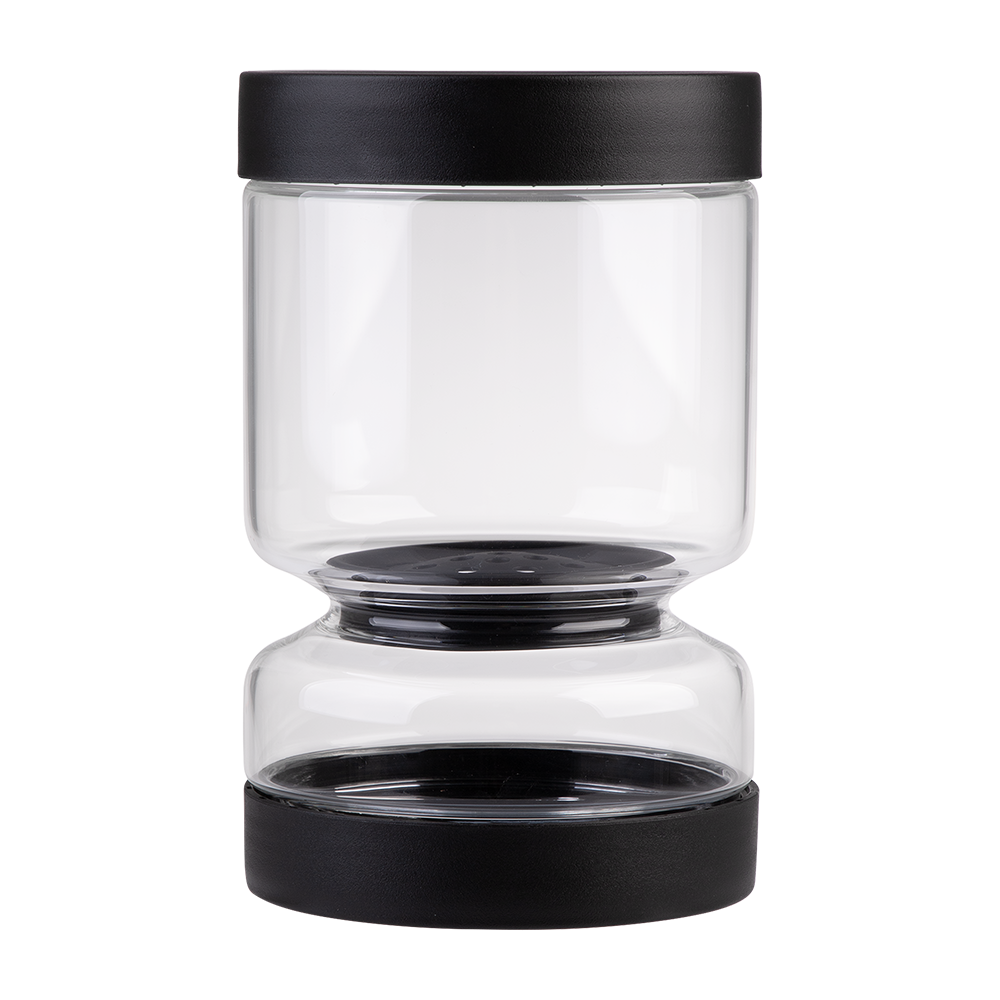 Appetito Glass Pickle Jar 1.1L Black empty jar - borosilicate kitchen storage