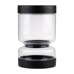 Appetito Glass Pickle Jar 1.1L Black empty jar - borosilicate kitchen storage