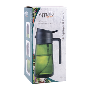 Appetito Dual Function Oil Sprayer and Pourer retail box - kitchen tools