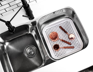 Madesmart Elevated Sink Mat Grey - Australian dish drying (image 3)