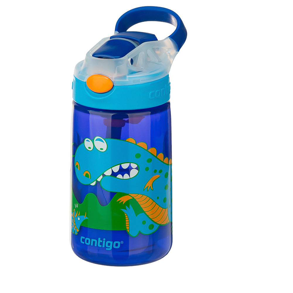 Contigo Gizmo Flip Autospout Dinosaur 414ml - kids spill-proof water bottle